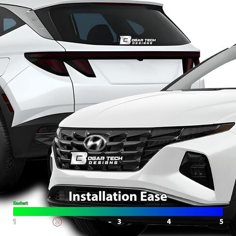 BOGAR TECH DESIGNS Precut Made for Hyundai Tucson 2022-2024 Full Headlight Taillight Reflector Sidemarker Tint Kit, Dark Smoke in Saudi Arabia