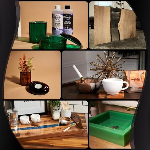 مجموعة بروميس إيبوكسي للأشعة فوق البنفسجية من الراتنج سعة 1 جالون - سطح طاولة شفاف كريستالي مع مقاومة فائقة للأشعة فوق البنفسجية، مثالية للصب، والمشروعات اليدوية، وصناعة المجوهرات، والديكور المنزلي، وغيرها من الفنون والحرف اليدوية in Saudi Arabia
