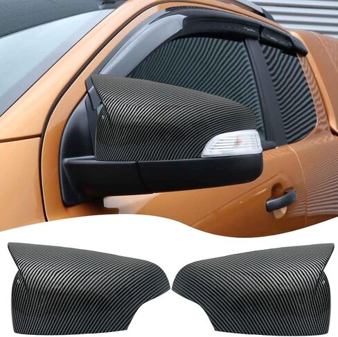 Rear View Mirror Cover, for Ford Ranger 2024 2025 2026 - Carbon Fiber Turn Signal Housing Cover Accessories（Without Turn Signal Cutout） in Kuwait