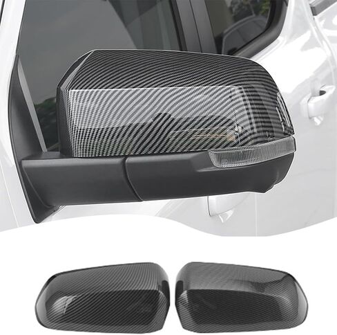 Rear View Mirror Cover, for Ford Ranger 2024 2025 2026 - Carbon Fiber Turn Signal Housing Cover Accessories（Without Turn Signal Cutout） in Kuwait