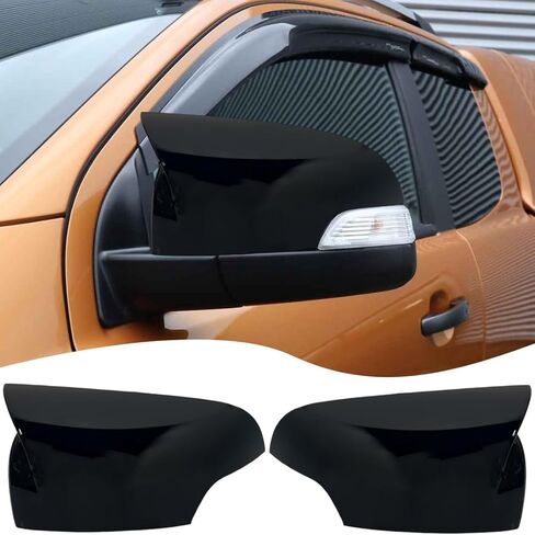 Rear View Mirror Cover, for Ford Ranger 2024 2025 2026 - Carbon Fiber Turn Signal Housing Cover Accessories（Without Turn Signal Cutout） in Kuwait