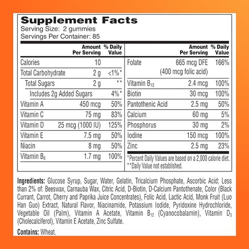 One A Day Women’s  Multivitamin Gummies, Supplement with Vitamin A, Vitamin C, Vitamin D, Vitamin E and Zinc for Immune Health Support*, Calcium & more, 80 count in Kuwait