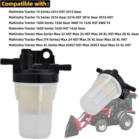 31A6200300 Fuel Filter Assembly Compatible with Mahindra Tractor Gear HST 1526 1626 2415 2516 3016 Max 26 28XL 26XLT, HST Max 22 24 25 25XL Engine in Saudi Arabia