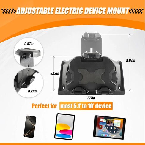 GearUp Electronic Device Holder with Storage Box Compatible with Polaris RZR XP 1000/ XP 4 1000/ XP Turbo 2019-2023 Tablet Phone Device Holder in Saudi Arabia