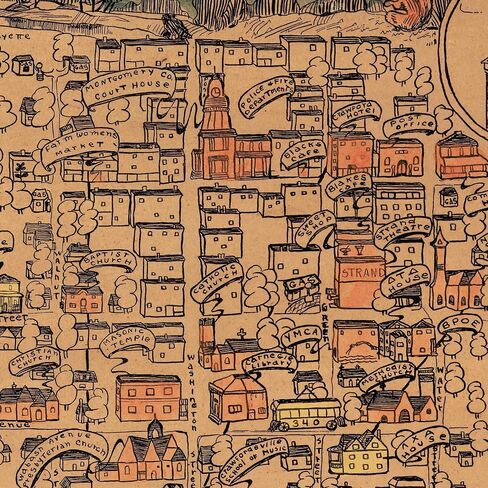Wabash College | Crawfordsville Indiana Campus Guide circa 1876 | Vintage Wall Decor Art Print | 24 x 32 inches in Saudi Arabia