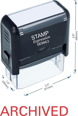 StampExpression - ختم مطاطي ذاتي التحبير للمكتب المحفوظ بأحرف كبيرة - حبر أحمر (A-5234) in Saudi Arabia