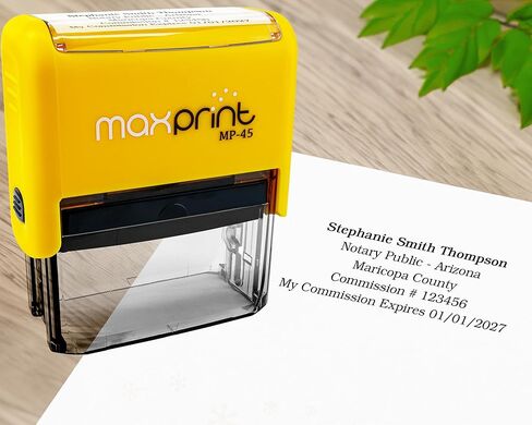 MaxPrint Large Size Self Inking Custom Stamp - 5 Lines of Text - Over 12 Colors to Choose from in Saudi Arabia