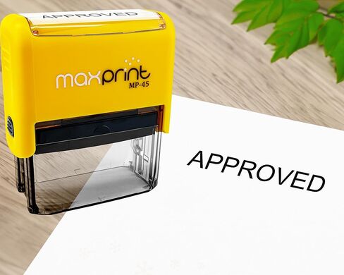 MaxPrint Large Size Self Inking Custom Stamp - 5 Lines of Text - Over 12 Colors to Choose from in Saudi Arabia
