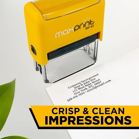 MaxPrint Large Size Self Inking Custom Stamp - 5 Lines of Text - Over 12 Colors to Choose from in Saudi Arabia