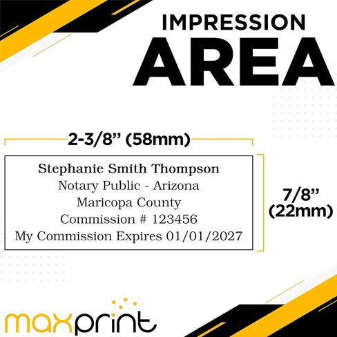 MaxPrint Large Size Self Inking Custom Stamp - 5 Lines of Text - Over 12 Colors to Choose from in Saudi Arabia