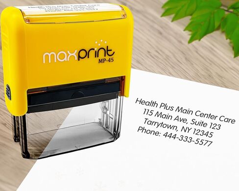 MaxPrint Large Size Self Inking Custom Stamp - 5 Lines of Text - Over 12 Colors to Choose from in Saudi Arabia