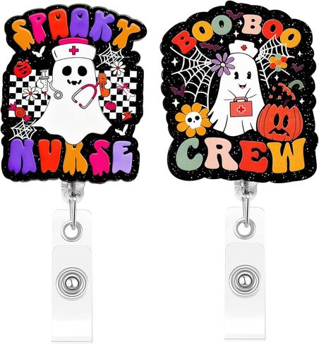2 Pcs Cute Badge Reel Retractable, Pink Bow Tie You Got This with Beaded Funny Nurse Accessories Name Tag ID Clip Holder for Doctor Student Medical Assistant Coworker Work Accessories Gifts in Saudi Arabia