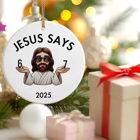 ستة سبعة زخرفة عيد الميلاد، 67 زخرفة، ستة سبعة الحلي، الحلي عيد الميلاد مضحك 2025، هدية مضحكة في سن المراهقة، هدية المعلم 2025، 67 هدايا، تخزين المواد للمراهقين in Kuwait