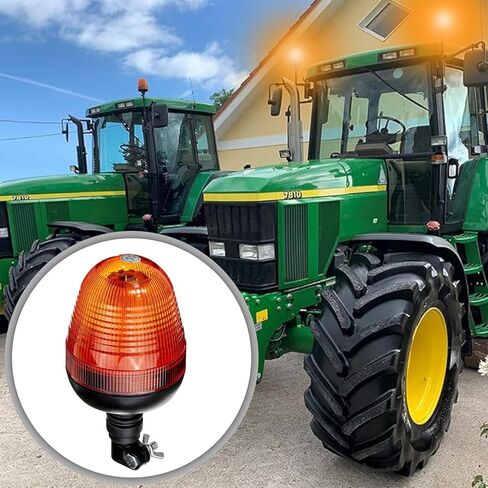 12V DC LED Emergency Flashing Amber Rotating Beacon Strobe Lights for Tractor Forklift Truck Tractor Snow Plow in Saudi Arabia
