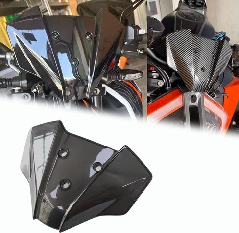 for Duke 390 125 1290 Super Duke 2024 2025 New Motorcycl Windshield Flyscreen Front Wind Deflector Shield Screen Airflow 1290 Super Duke R/RR DUKE390 DUKE125 (Dark Gray) in Kuwait