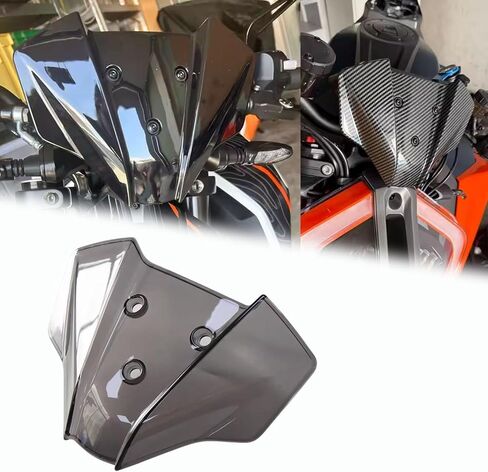 for Duke 390 125 1290 Super Duke 2024 2025 New Motorcycl Windshield Flyscreen Front Wind Deflector Shield Screen Airflow 1290 Super Duke R/RR DUKE390 DUKE125 (Dark Gray) in Kuwait