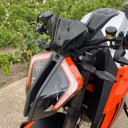 for Duke 390 125 1290 Super Duke 2024 2025 New Motorcycl Windshield Flyscreen Front Wind Deflector Shield Screen Airflow 1290 Super Duke R/RR DUKE390 DUKE125 (Dark Gray) in Kuwait