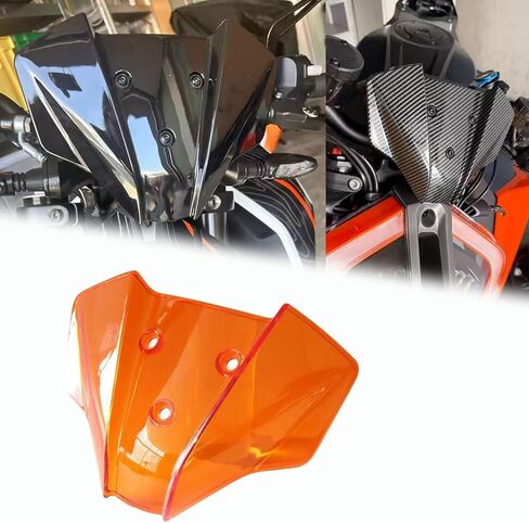 for Duke 390 125 1290 Super Duke 2024 2025 New Motorcycl Windshield Flyscreen Front Wind Deflector Shield Screen Airflow 1290 Super Duke R/RR DUKE390 DUKE125 (Dark Gray) in Kuwait