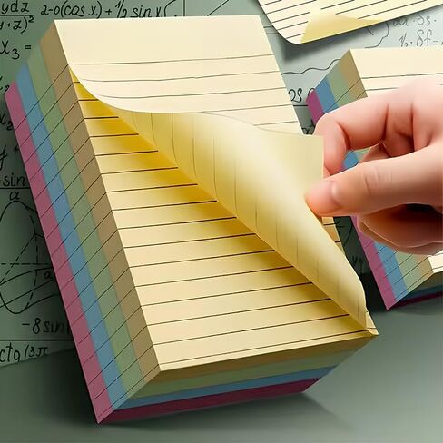 200pcs Sticky Notes 6 x 4 inch, Post it Notes with Lines, Easy to Post, Colorful Large Rectangular Post its for Office, Home, School, Meeting, Notebook in Saudi Arabia