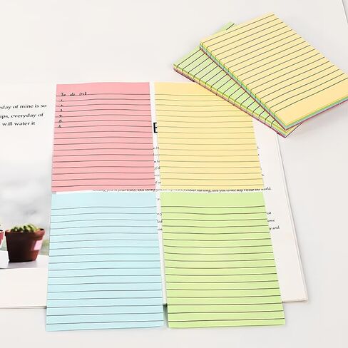 200pcs Sticky Notes 6 x 4 inch, Post it Notes with Lines, Easy to Post, Colorful Large Rectangular Post its for Office, Home, School, Meeting, Notebook in Saudi Arabia