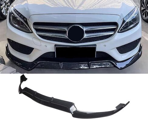 Carbon Fiber Front Lip Compatible with 2015-2018 C Class W205 C300 C43 C63 AMG Sport Models, Front Bumper Chin Lip Splitter Spoiler in Saudi Arabia