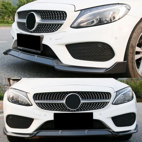 Carbon Fiber Front Lip Compatible with 2015-2018 C Class W205 C300 C43 C63 AMG Sport Models, Front Bumper Chin Lip Splitter Spoiler in Saudi Arabia