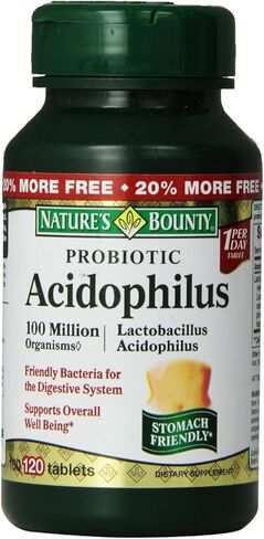 Nature's Bounty Probiotic Acidophilus, 360 Tablets (3 X 120 Count Bottles),, 360 Count () in Saudi Arabia