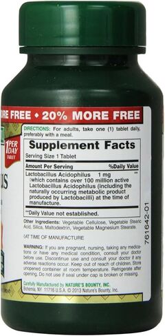Nature's Bounty Probiotic Acidophilus, 360 Tablets (3 X 120 Count Bottles),, 360 Count () in Saudi Arabia