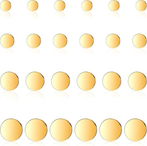 Gold Button 24 PCS Gold Dress Buttons Metal Flat Button Round Shaped Sewing Replacement Buttons for Suit Coat Shirt Jackets Craft Blazers Coat Alloy Shank Craft for Men Women 10mm 15mm 20mm 25mm in Saudi Arabia