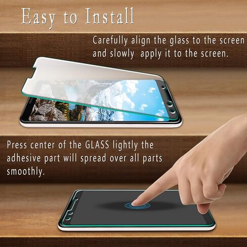HPTech (2 Pack) Designed for Google Pixel 8A Tempered Glass Screen Protector, Ultrasonic Fingerprint Compatible, Anti Scratch, Bubble Free in Kuwait