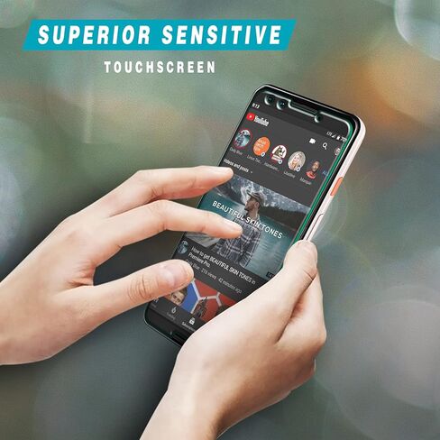 HPTech (2 Pack) Designed for Google Pixel 8A Tempered Glass Screen Protector, Ultrasonic Fingerprint Compatible, Anti Scratch, Bubble Free in Kuwait