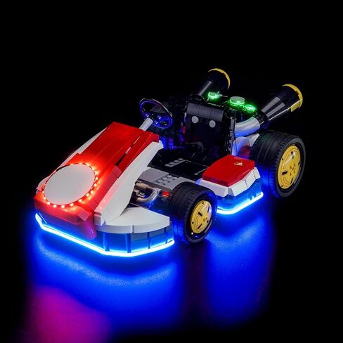 طقم إضاءة متوافق مع Lego 72037 Mario Kart - Mario وStandard Kart - لا يوجد نموذج فقط، ملحقات إضاءة LED متوافقة مع Lego 72037 (إصدار ملون مبهر) in Saudi Arabia