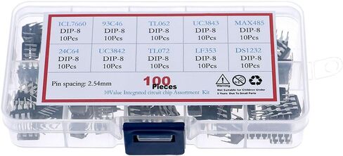 100 قطعة/صندوق IC مجموعة متنوعة من شرائح الدوائر المتكاملة Icl7660 93C46 TL062 UC3843 MAX485 24C64 UC3842 TL072 LF353 DS1302 in Saudi Arabia
