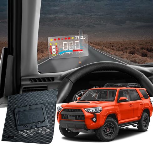 جهاز عرض عداد السرعة HUD الإلكتروني للسيارة لسيارة Toyota 4RUNNER 2010-2023 SUV ملحقات داخلية لعرض النافذة الأمامية للسيارة (2020-2023) in Saudi Arabia