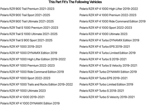 زجاج أمامي نصف قابل للإزالة من Tusk لسيارة POLARIS RZR Trail S 1000 Ultimate 2021-2024 in Saudi Arabia