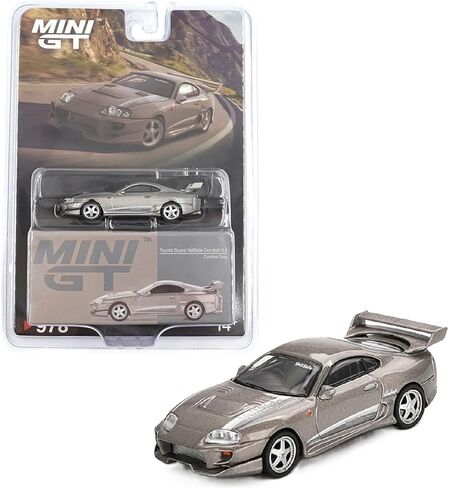 Diecast Model Car Compatible with Mini GT 1:64 Toyota Supra VeilSide Combat V-II Combat Grey Limited Edition MGT00978 in Saudi Arabia