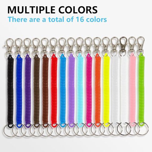 BDS-HOME Retractable Spring Coil KeychainSpiral Wrist Coil Key Chains Safety Anti-Lost Stretch Cord with Lobster Clasp in Saudi Arabia