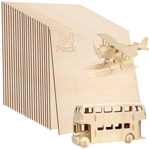 12 Pack Basswood Sheets 1/8, 3 mm Basswood for Laser Cutting, 12X12 Inches Unfinished Wood Sheets for Engraving/Crafts/DIY/Architectural Models/Drawing in Saudi Arabia