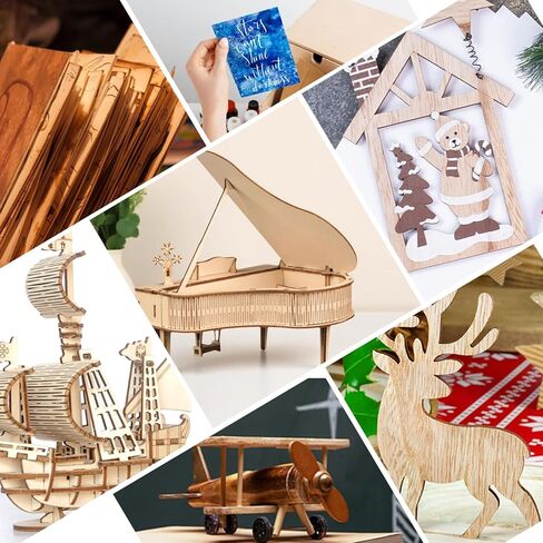 12 Pack Basswood Sheets 1/8, 3 mm Basswood for Laser Cutting, 12X12 Inches Unfinished Wood Sheets for Engraving/Crafts/DIY/Architectural Models/Drawing in Saudi Arabia
