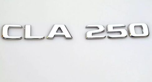 قطعة واحدة 2017-2022 CLA250 CLA 250 حرف شعار خلفي بحقيبة السيارة ملصق لوحة الاسم (فضي) in Kuwait