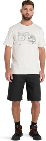Timberland Men's Son Canvas Work Short, Gunmetal, 30W x 11L in Saudi Arabia