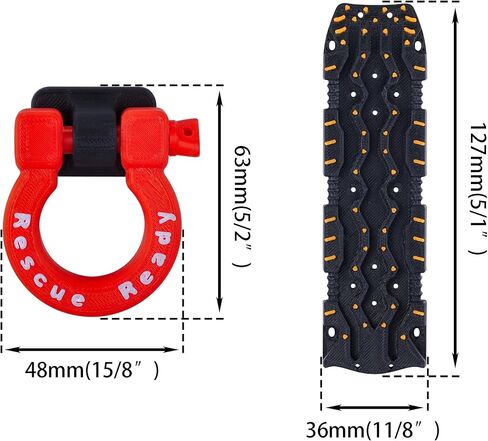Mini Off-Roading Gear Bumper Magnets,Magnetic Little Shackles & Traction Board for Offroad Fans, Funny SUV Truck Emblems Sticker (Orange-Trac Board) in Saudi Arabia