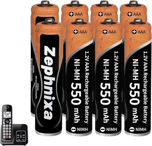 4 Pack Ni-MH AAA Rechargeable Batteries, 1.2V 550mAh AAA Batteries for Panasonic Cordless Phones, Remote Controls, Toys, 1200+ Cycles Low Self-Discharge in Saudi Arabia