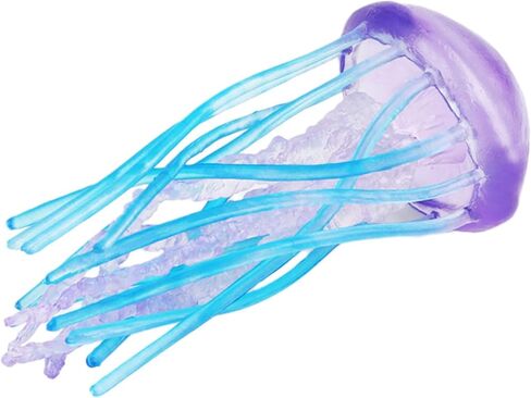 Realistic Jellyfish Model Figure Toys Ocean World Animal Creatures Figurine Sea Life Collection Science Educational Props (Purple Blue) in Saudi Arabia