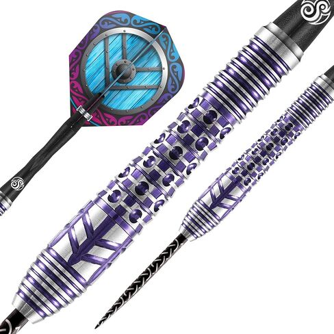 Shot! Darts Viking Shield Maiden 90% Tungsten Pro Throwing Darts Steel Tip Set, Professional – Made in New Zealand – Designed Dart Flights for Women & Men – Metal Tip Bar Darts for Adults in Saudi Arabia