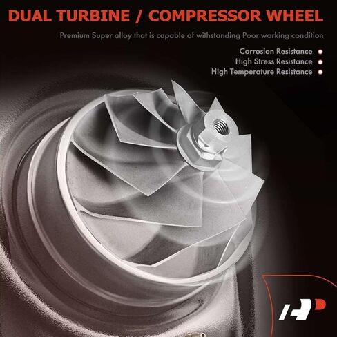 A-Premium Complete Turbo Turbocharger Kit, with Gasket, Compatible with John Deere Industrial Various Gen Set 2000-2012, 4.5L, With 4045/4045T Engine, Replace# 318615, 399-0023-112 in Saudi Arabia