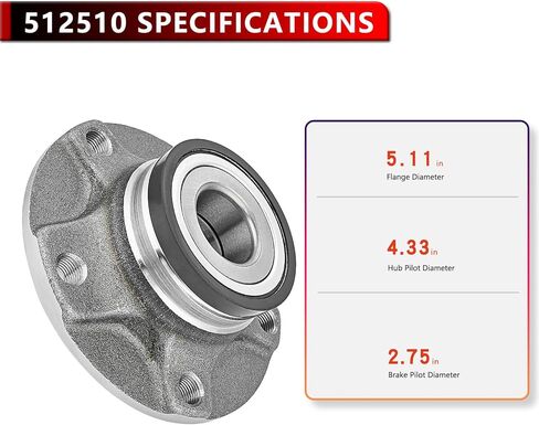 512510 Rear Left or Right Wheel Bearing Hub for Dodge Dart 2013 2014 2015 2016 Wheel Bearing and Hub Assembly Replacement in Saudi Arabia