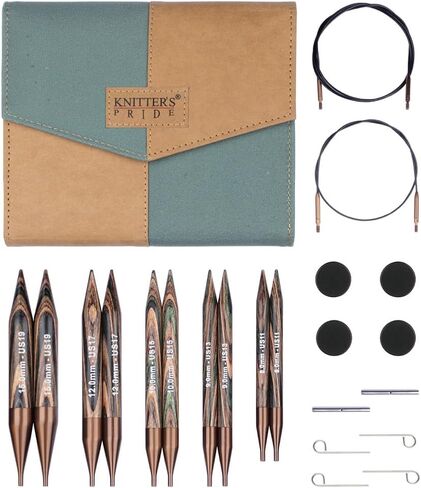 Knitter’s Pride Terra Midi Interchangeable Needle Set 5" (13cm) – 7 US Sizes (2.5 to 8) in Kuwait
