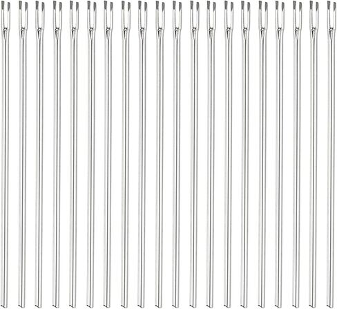 PATIKIL 20 Pcs Doll Hair Rerooting Needles, 0.8mm Doll Hair Knitting Needles Metal Doll Knitting Needles for Doll Hair Making Supplies DIY Crafts Replacement Accessories, Silver Tone in Saudi Arabia