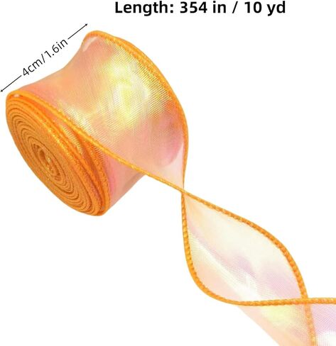 1PC 10yd Roll Gift Wrapping Fish Tail Tulle Ribbon for DIY Projects, White in Saudi Arabia